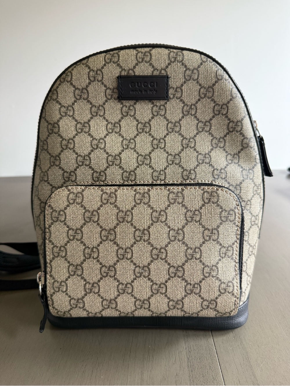 Gucci Beige GG Supreme Canvas Backpack
